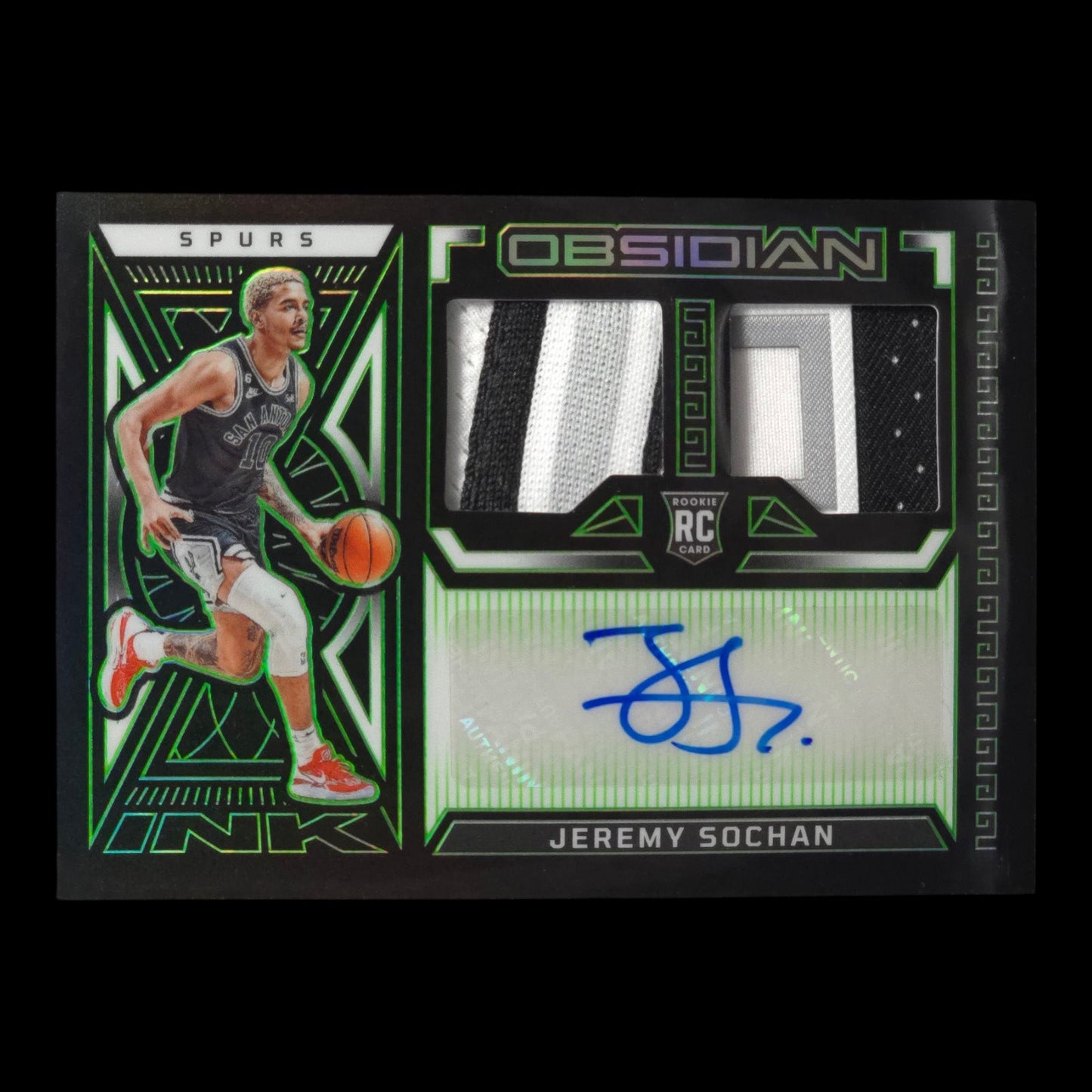 2022-23 JEREMY SOCHAN RC Jersey Ink Electric Etch Green 18/25 Obsidian RJI-SJS