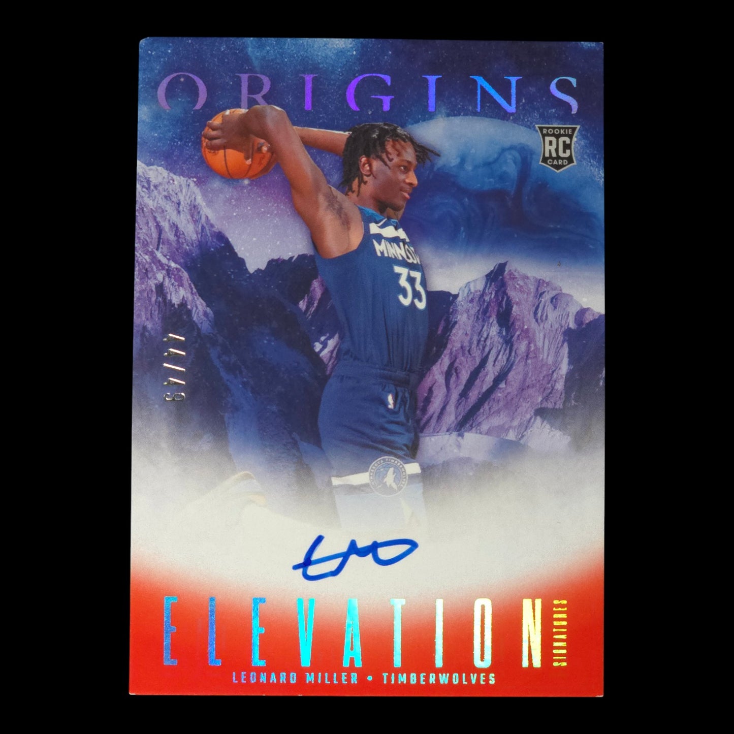 2023-24 LEONARD MILLER Elevation Signatures 44/49 Origins Timberwolves ES-LMT