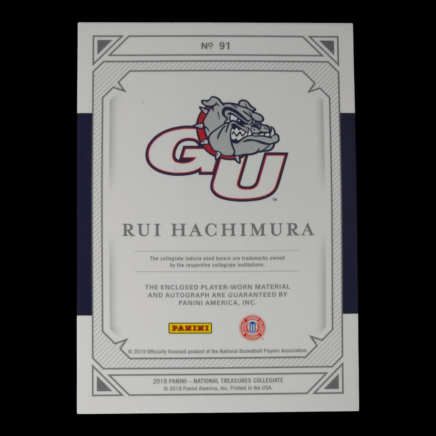 2019-20 RUI HACHIMURA College Materials Signatures 26/99 National Treasures
