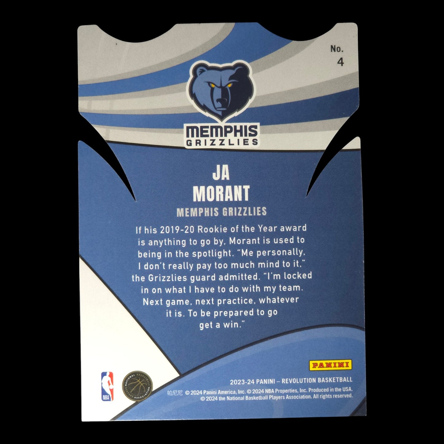 2023-24 JA MORANT Lift Off Die Cut Revolution Grizzlies #4