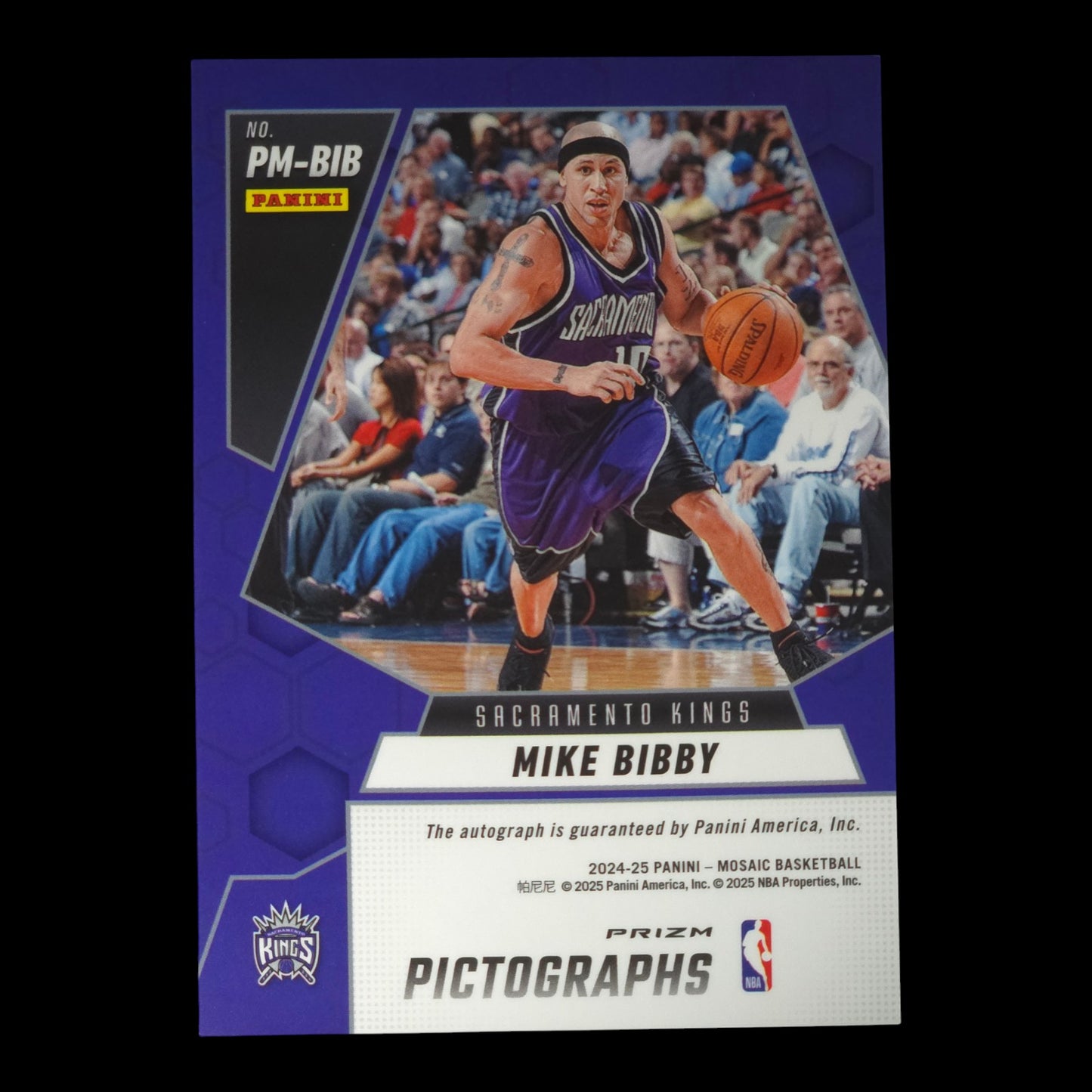 2024-25 MIKE BIBBY Pictographs Auto Mosaic Kings PM-BIB