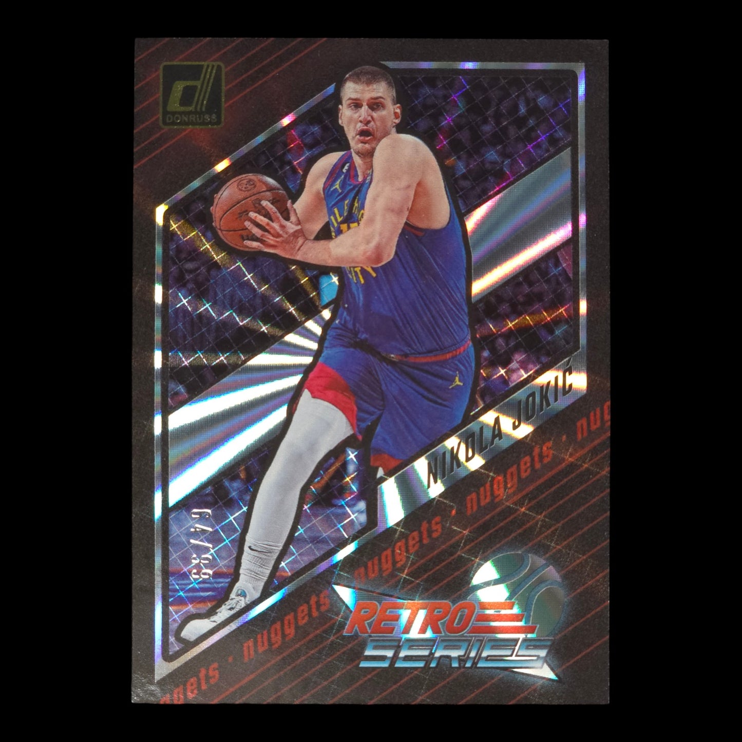 2023-24 NIKOLA JOKIC Retro Series Laser Holo 64/99 Donruss Nuggets #17