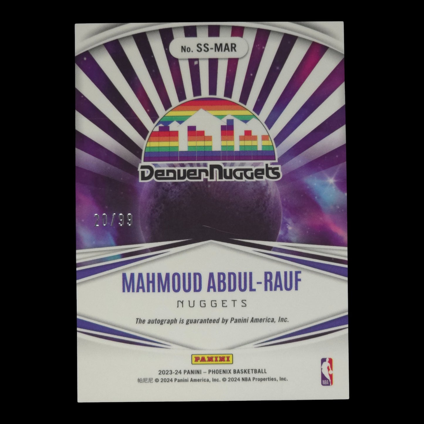 2023-24 MAHMOUD ABDUL-RAUF Stellar 20/99 Nuggets SS-MAR