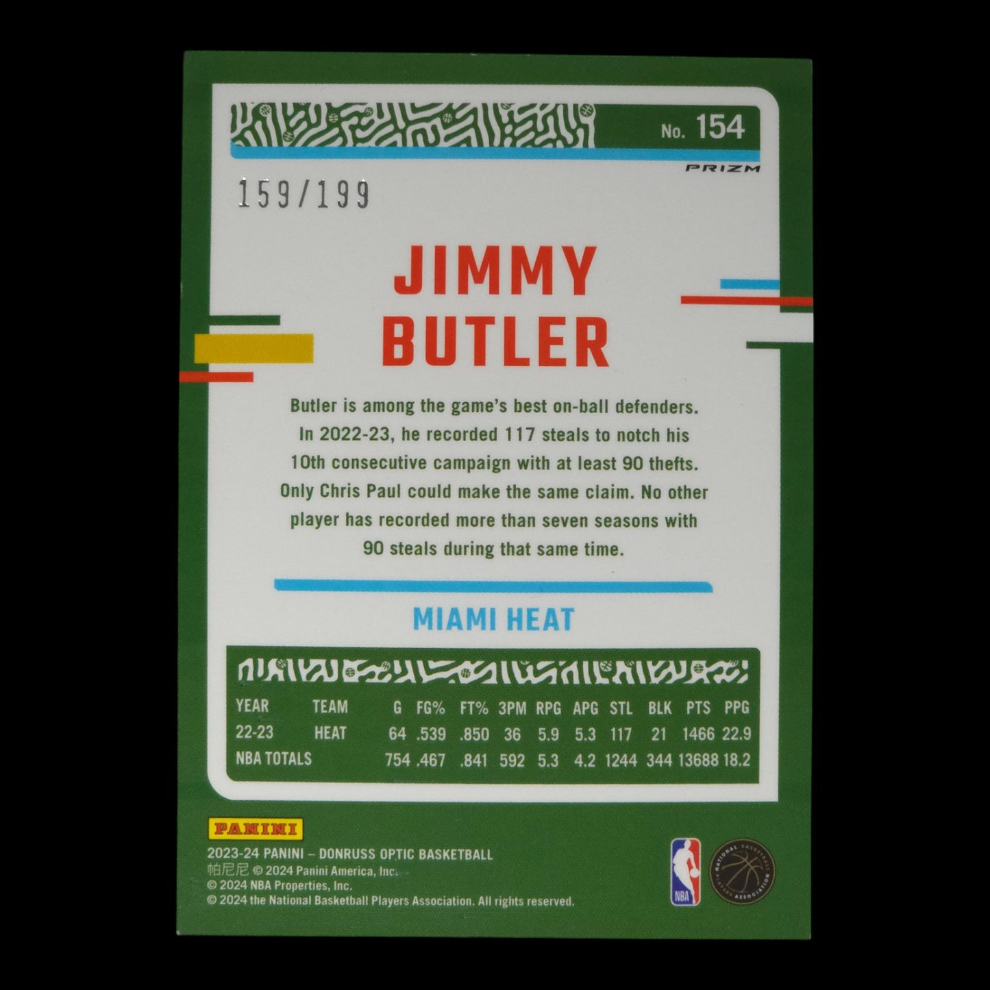 2023-24 JIMMY BUTLER Optic Orange 159/199 Optic Heat #154