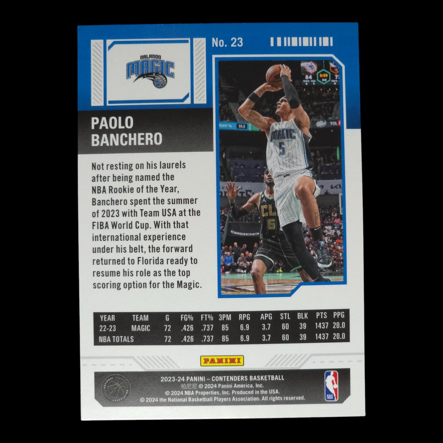 2023-24 PAOLO BANCHERO Base Contenders Mojo Magic #23