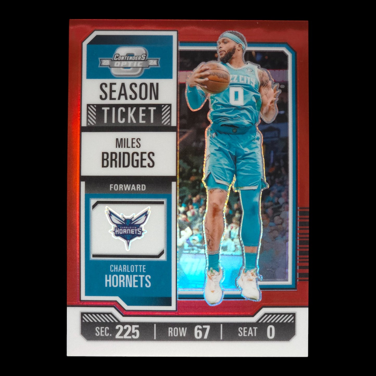 2023-24 MILES BRIIDGES Red Season Ticket Contenders Hornets #77