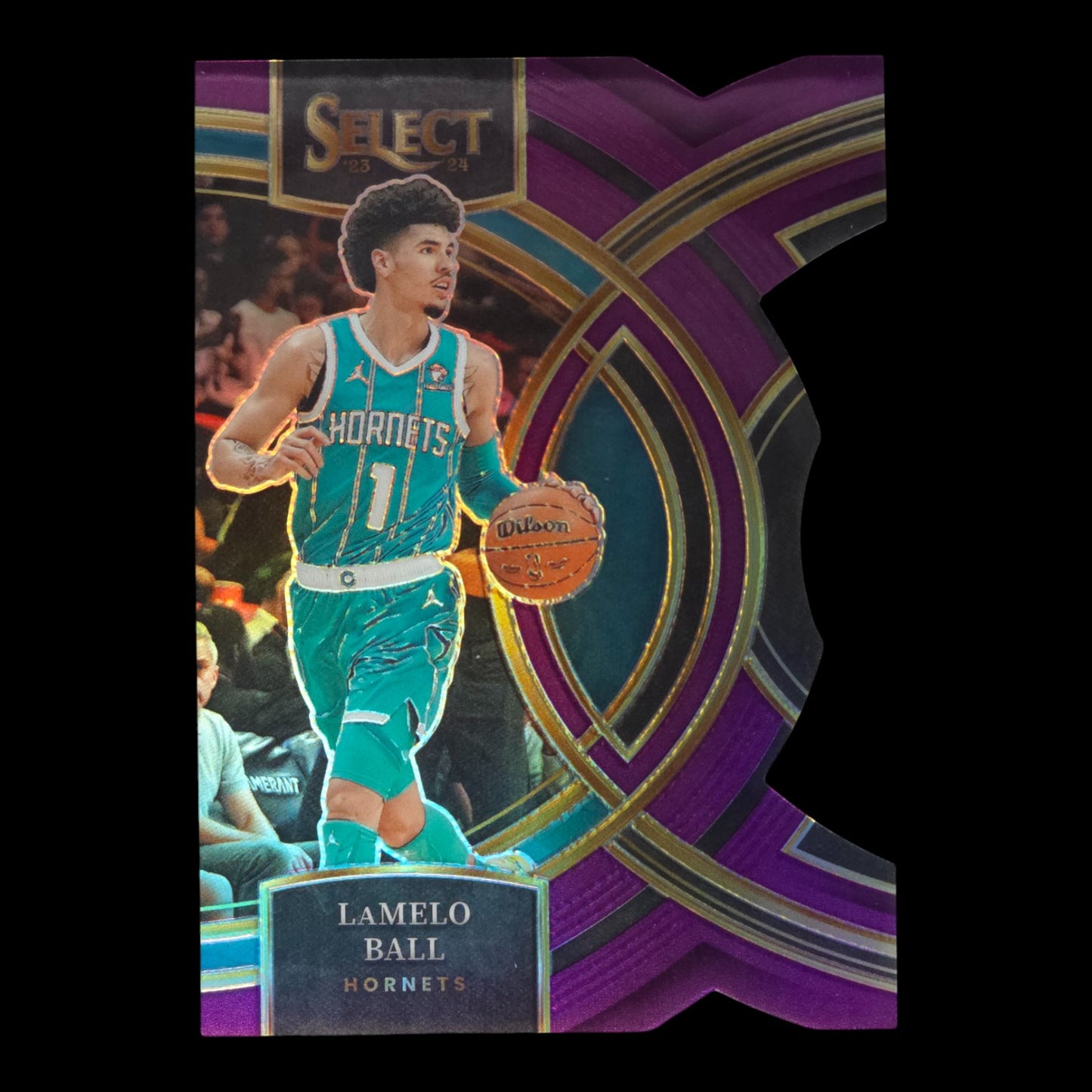 2023-24 LAMELO BALL Premier Purple Die Cut 70/99 Select Hornets #148