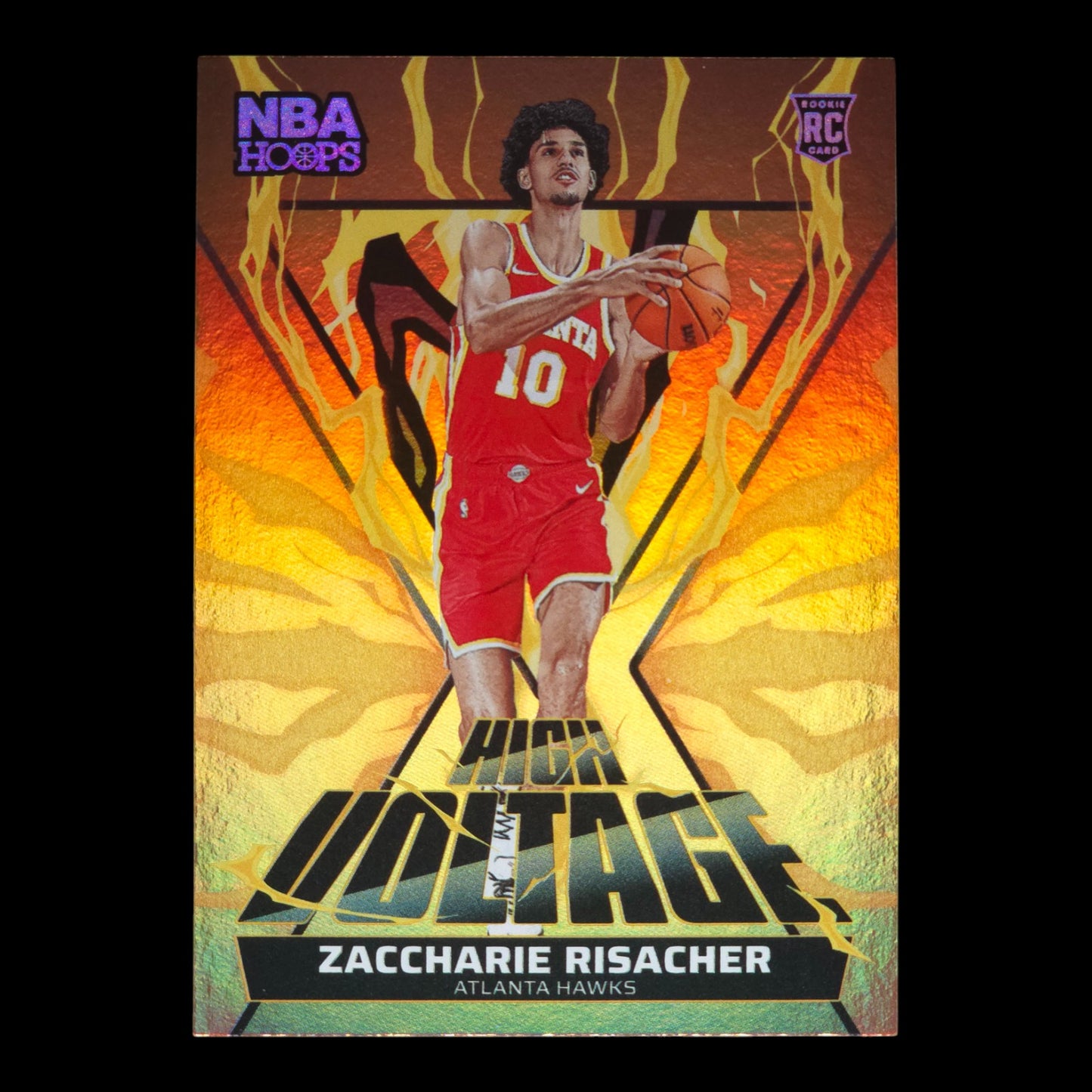 2024-25 ZACCHARIE RISACHER High Voltage Holo Hoops Hawks #12