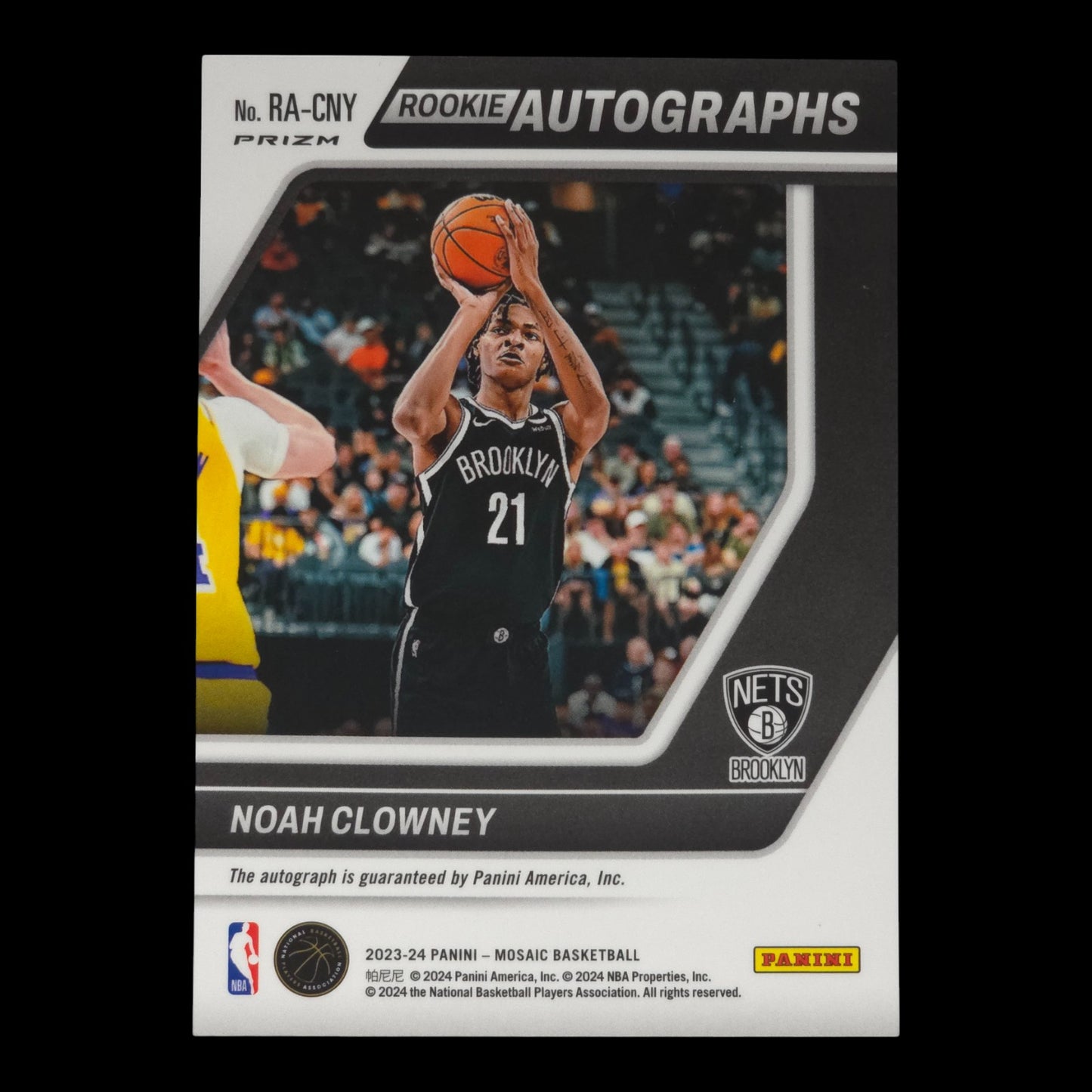 2023-24 NOAH CLOWNEY Autographs Silver Mosaic RA-CNY