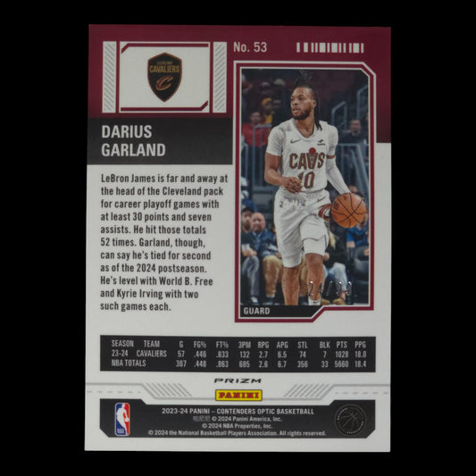 2023-24 DARIUS GARLAND Blue Season Tickets 24/99 Contenders #53