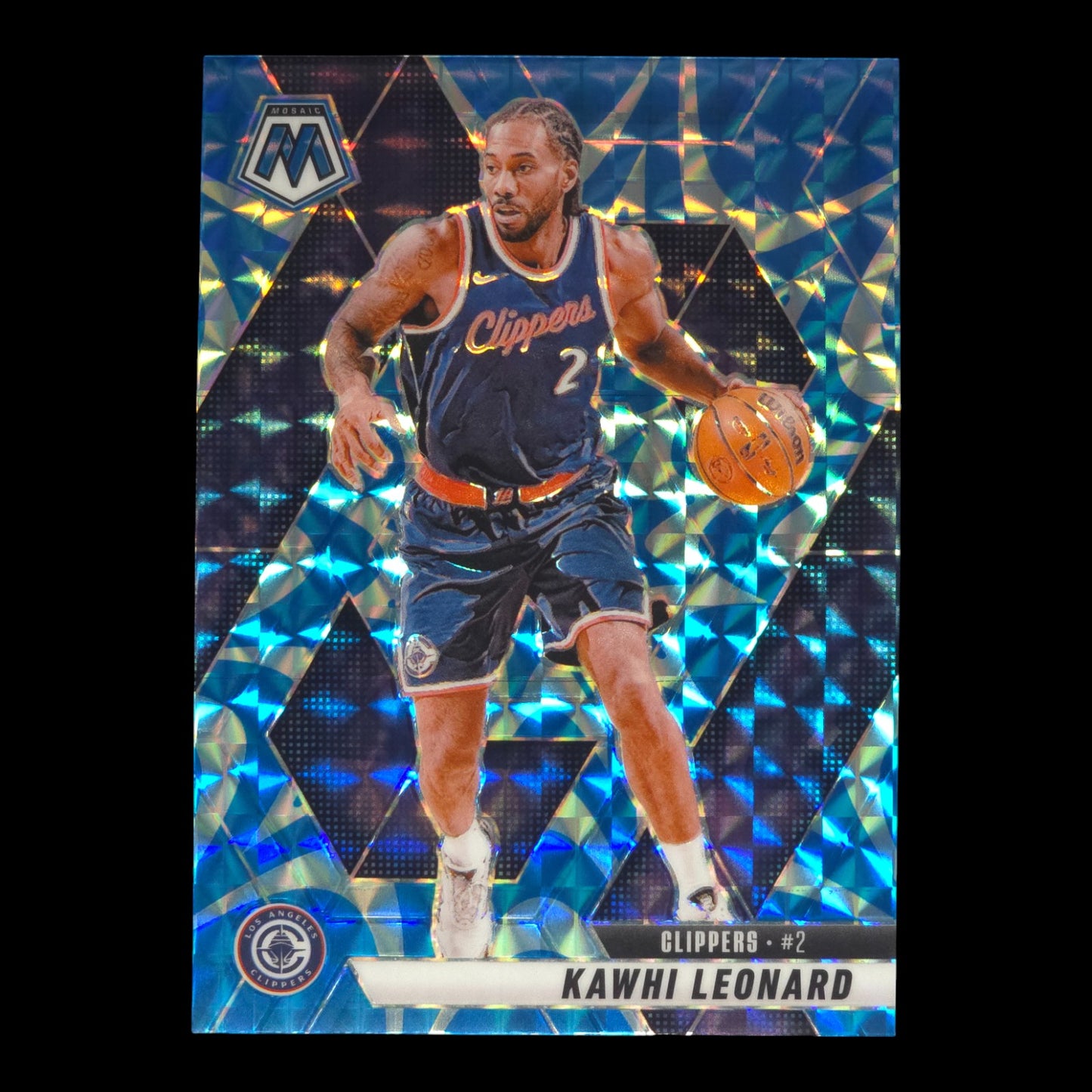 2024-25 KAWHI LEONARD Blue Reactive Mosaic Clippers #7