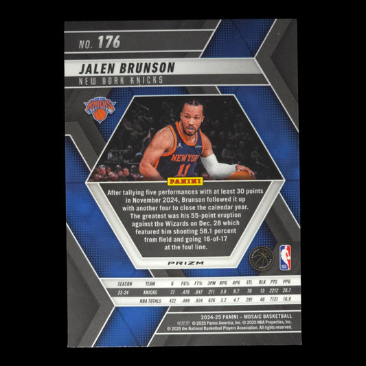 2023-24 JALEN BRUNSON Blue Reactive Mosaic Knicks #176