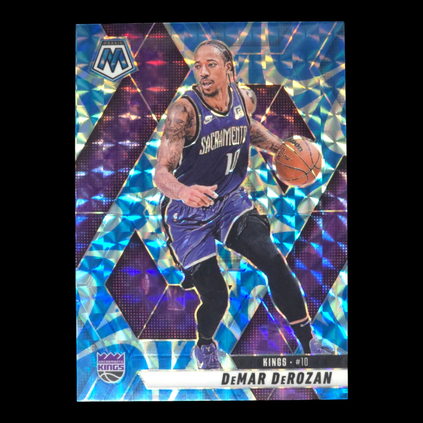2023-24 DEMAR DEROZAN Blue Reactive Mosaic KINGS #111