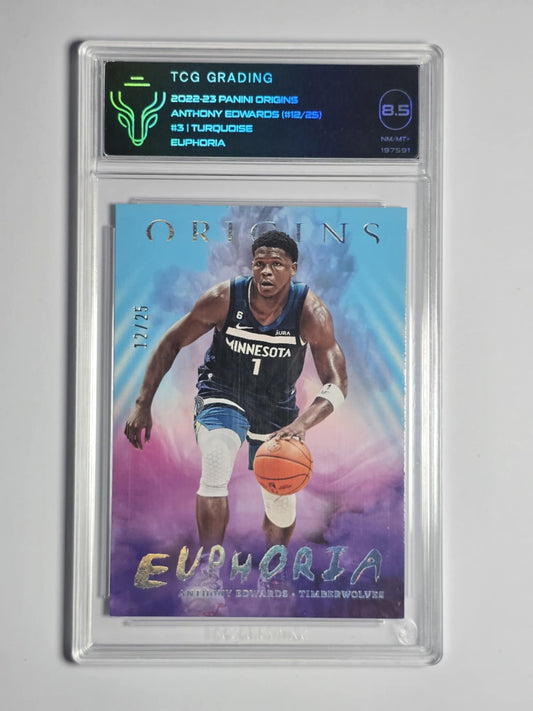 2022-23 ANTHONY EDWARDS Euphoria 12/25 TCG 8.5 Origins Twolves