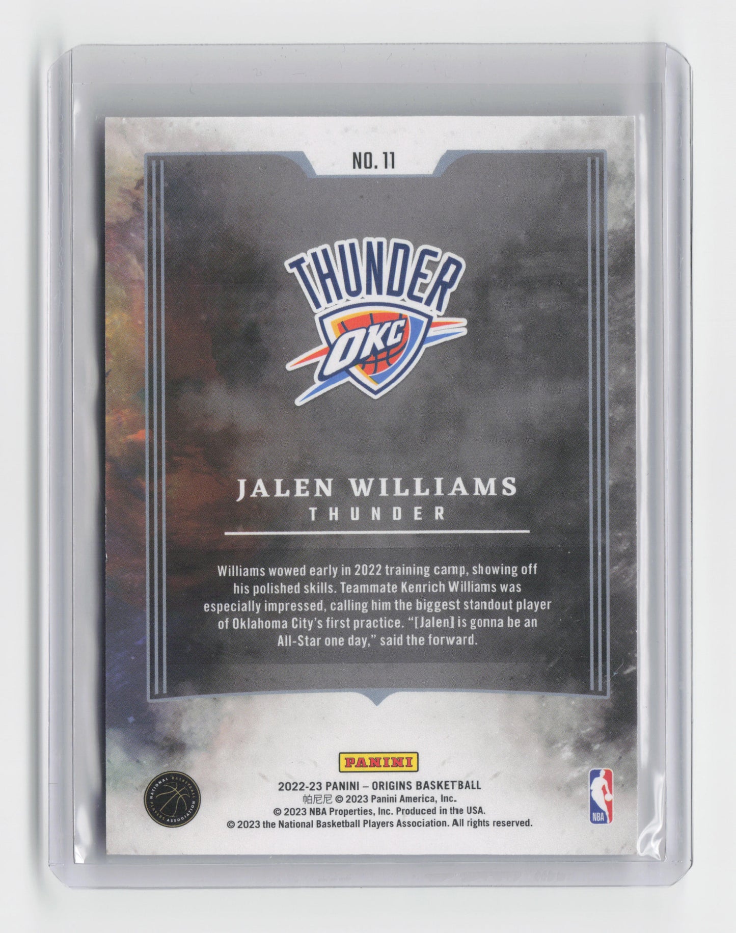2022-23 - JALEN WILLIAMS - Taking the Leap - Origins - OKC - #11