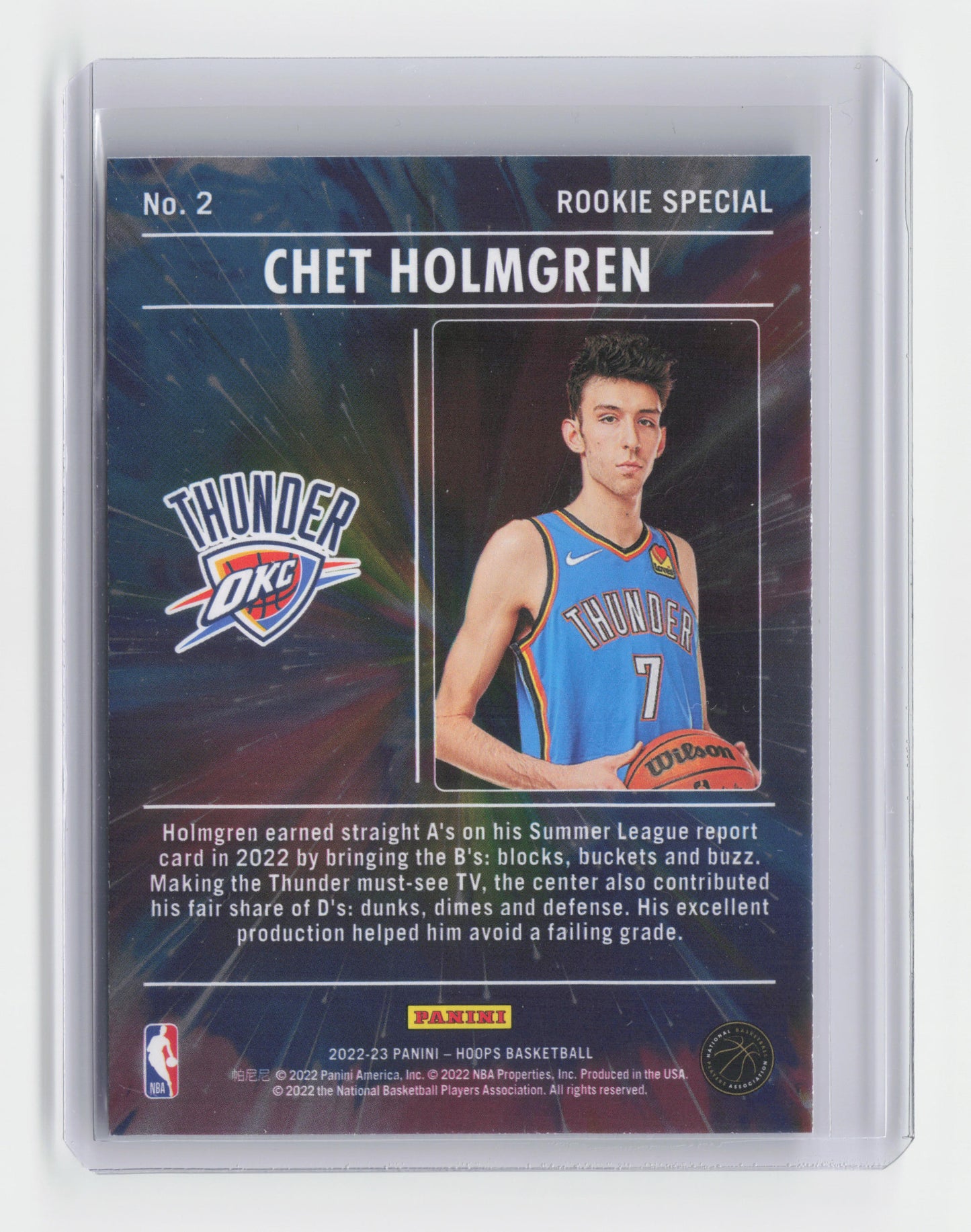 2022-23 - CHET HOLMGREN - Rookie Special - Hoops - OKC #2