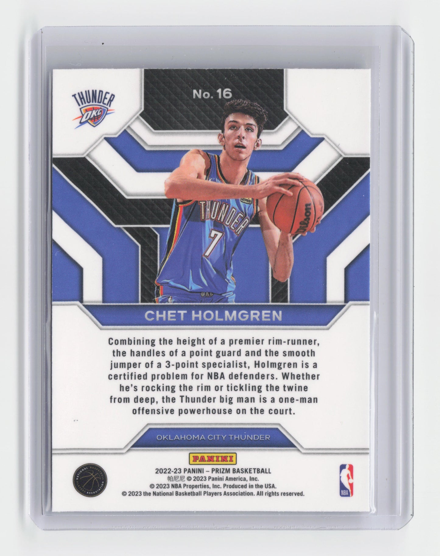 2022-23 - CHET HOLMGREN - Emergent Insert - Prizm - OKC #16