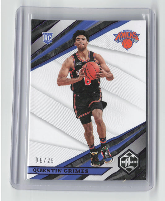 2021-22 - QUENTIN GRIMES - Purple Limited Insert 08/25 - Knicks - #495