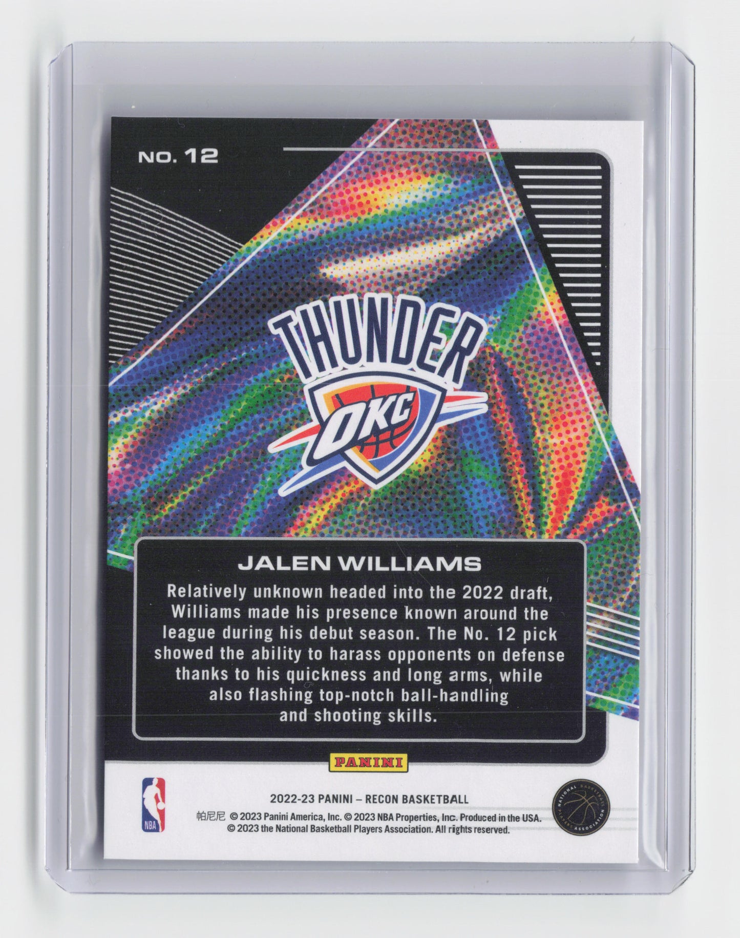 2022-23 - JALEN WILLIAMS - Future Legends - Recon - OKC - #12