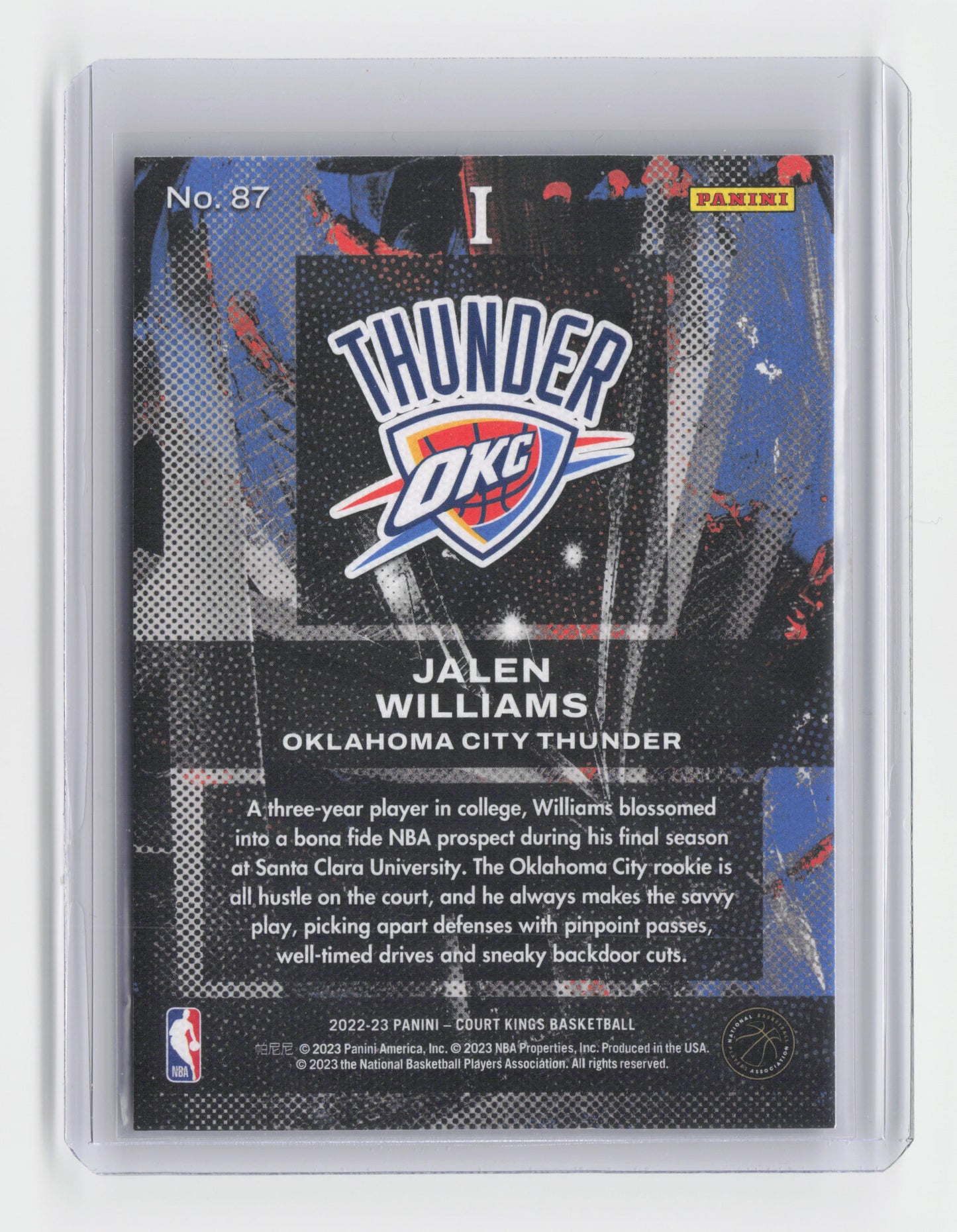 2022-23 - JALEN WILLIAMS - Rookie Level I - Court Kings - OKC - #87