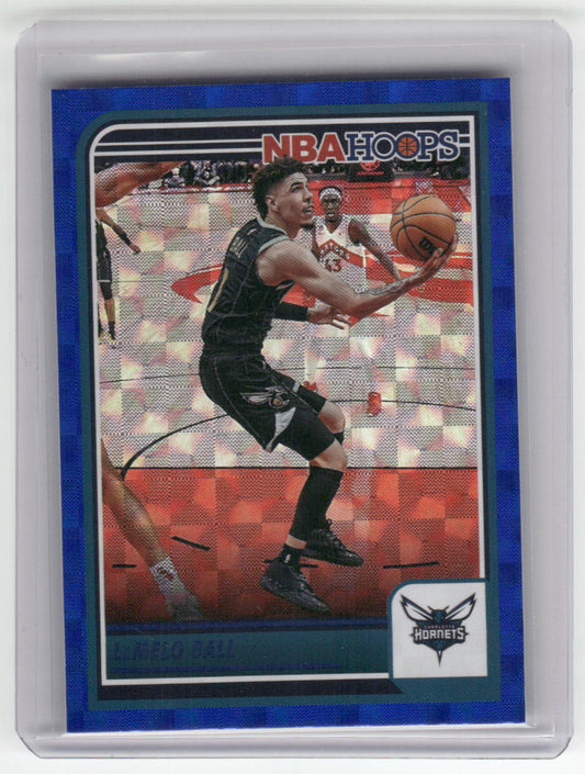 2023-24 LAMELO BALL Blue Hyper Refractor Hoops Hornets #87