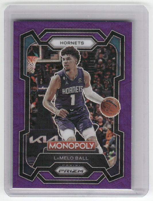 2023-24 LAMELO BALL Purple Wave Insert Monopoly Hornets #13