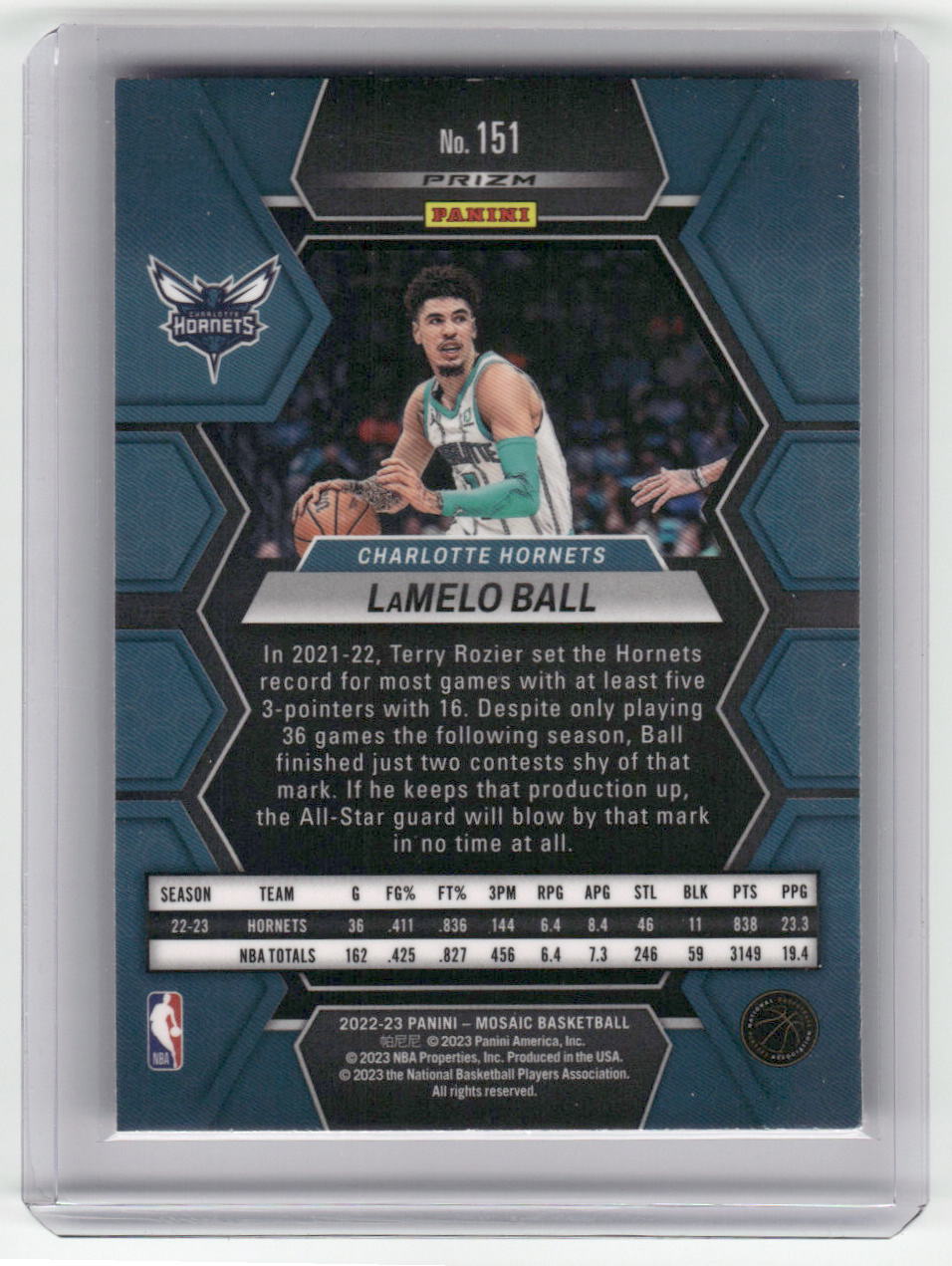 2022-23 LAMELO BALL Red Variation Mosaic Hornets #151