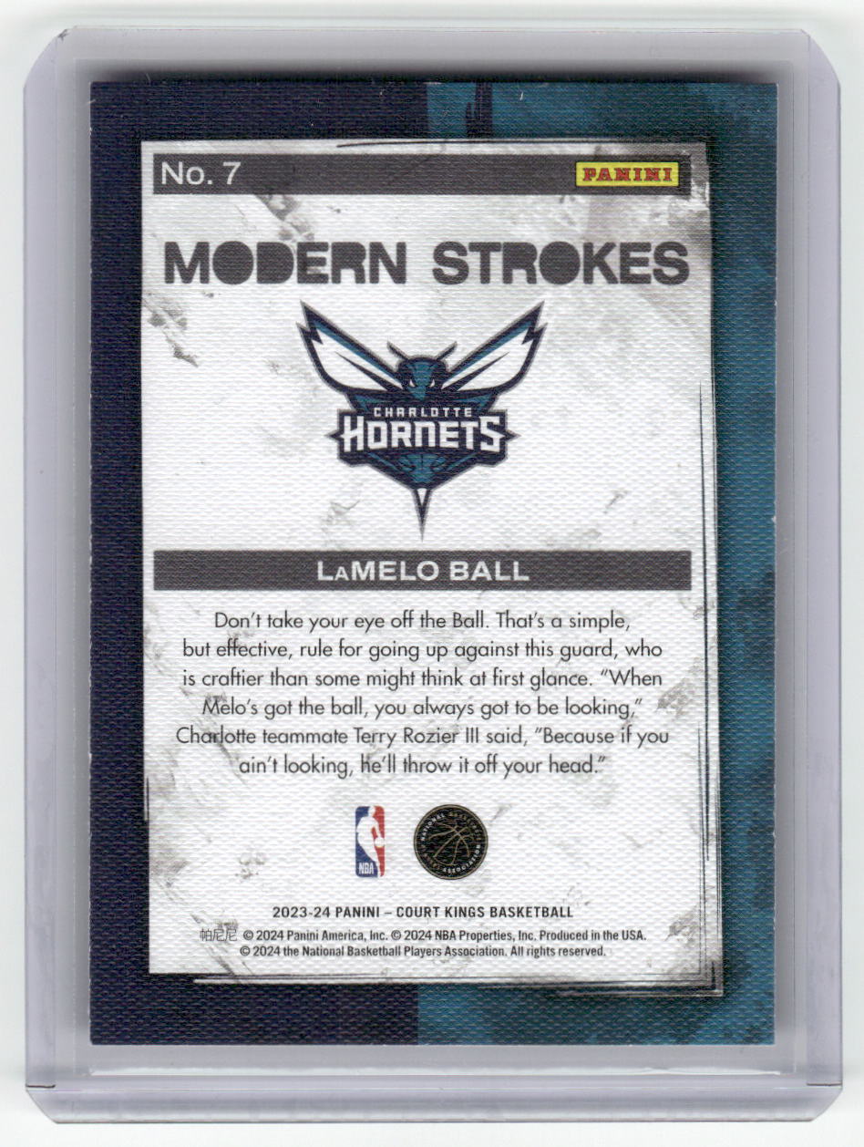 2023-24 LAMELO BALL Modern Strokes Court Kings Hornets #7