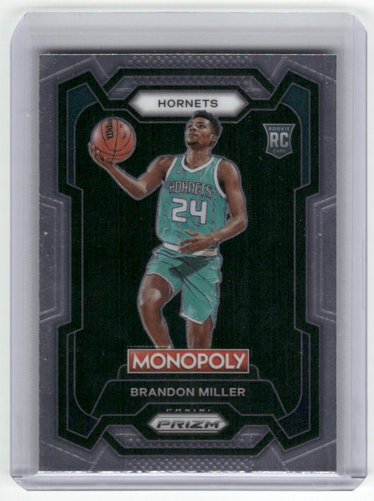 2023-24 BRANDON MILLER Rookie Prizm Monopoly Hornets #15