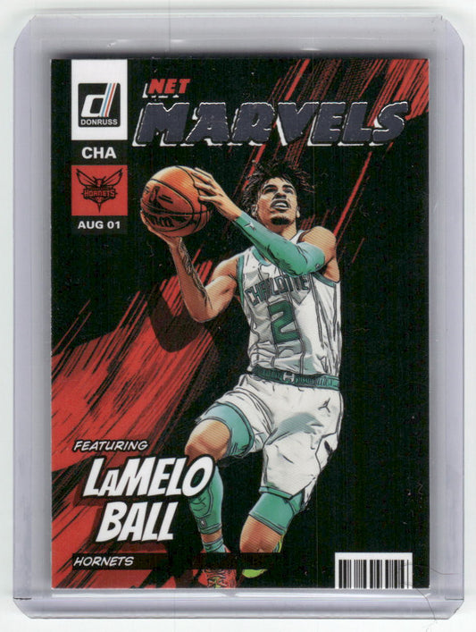 2022-23 LAMELO BALL Net Marvels Donruss Hornets #7