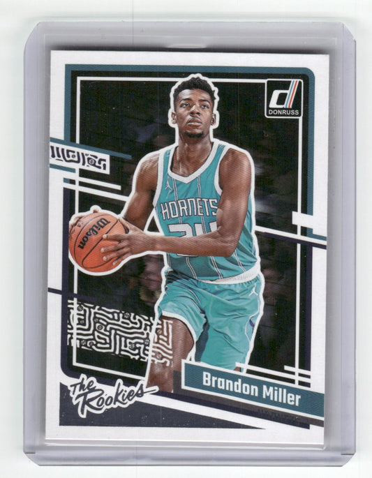 2023-24 BRANDON MILLER The Rookies SP Donruss Hornets #3