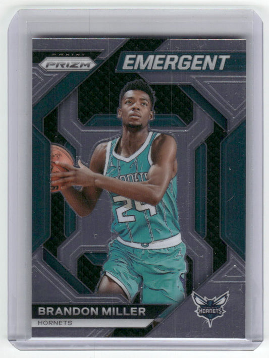 2023-24 BRANDON MILLER Emergent Prizm Hornets #17