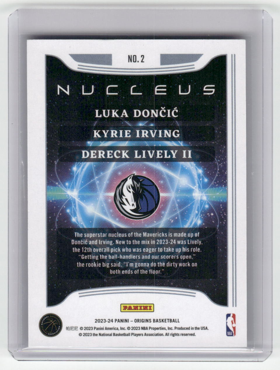2023-24 MAVERICKS Nucleus Insert Origins #2