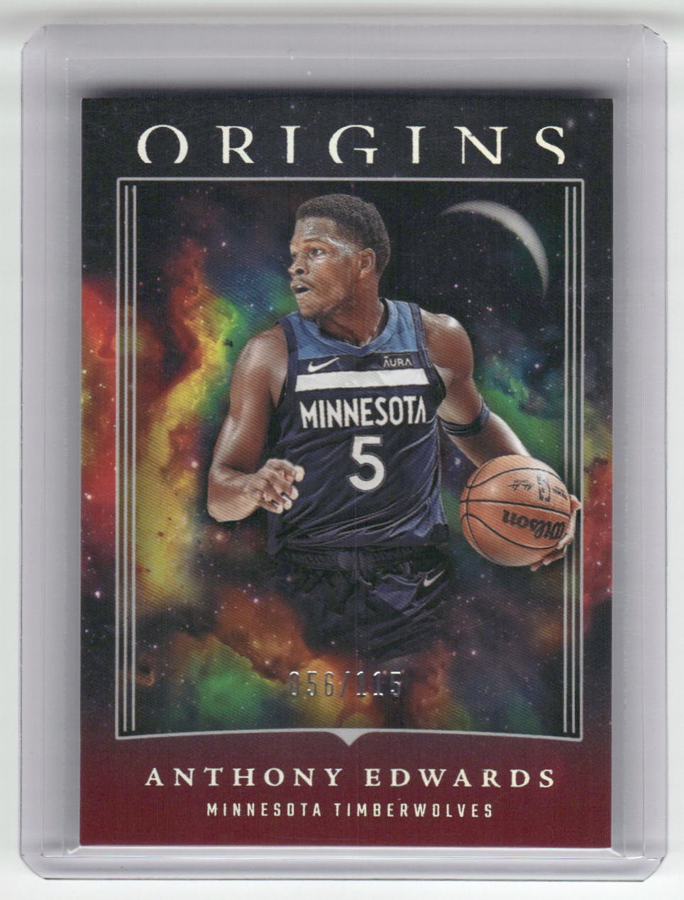 2023-24 ANTHONY EDWARDS Maroon 56/115 Origins Twolves #59
