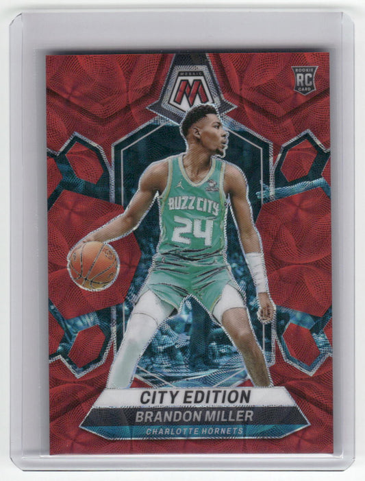 2023-24 BRANDON MILLER Rookie Red 54/75 Mosaic Hornets #277
