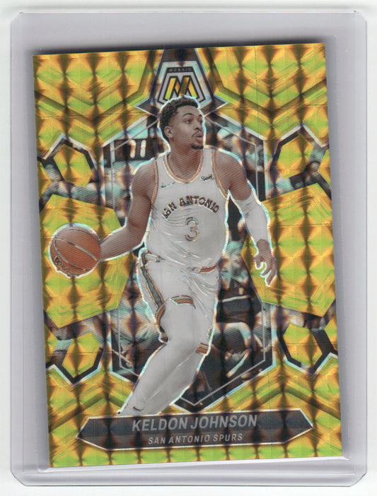 2023-24 KELDON JOHNSON Gold 02/10 Mosaic Spurs #119