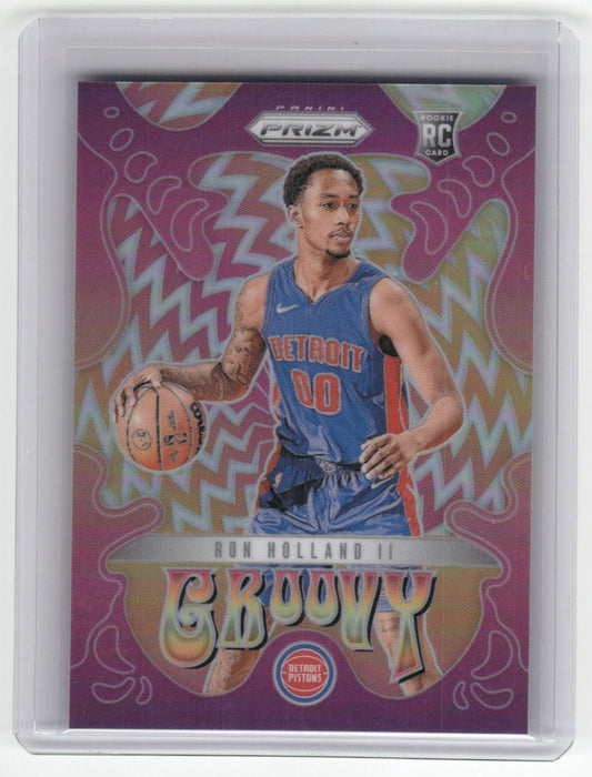 2024-25 RON HOLLAND II RC Groovy Case Hit SSP Pistons Prizm #13