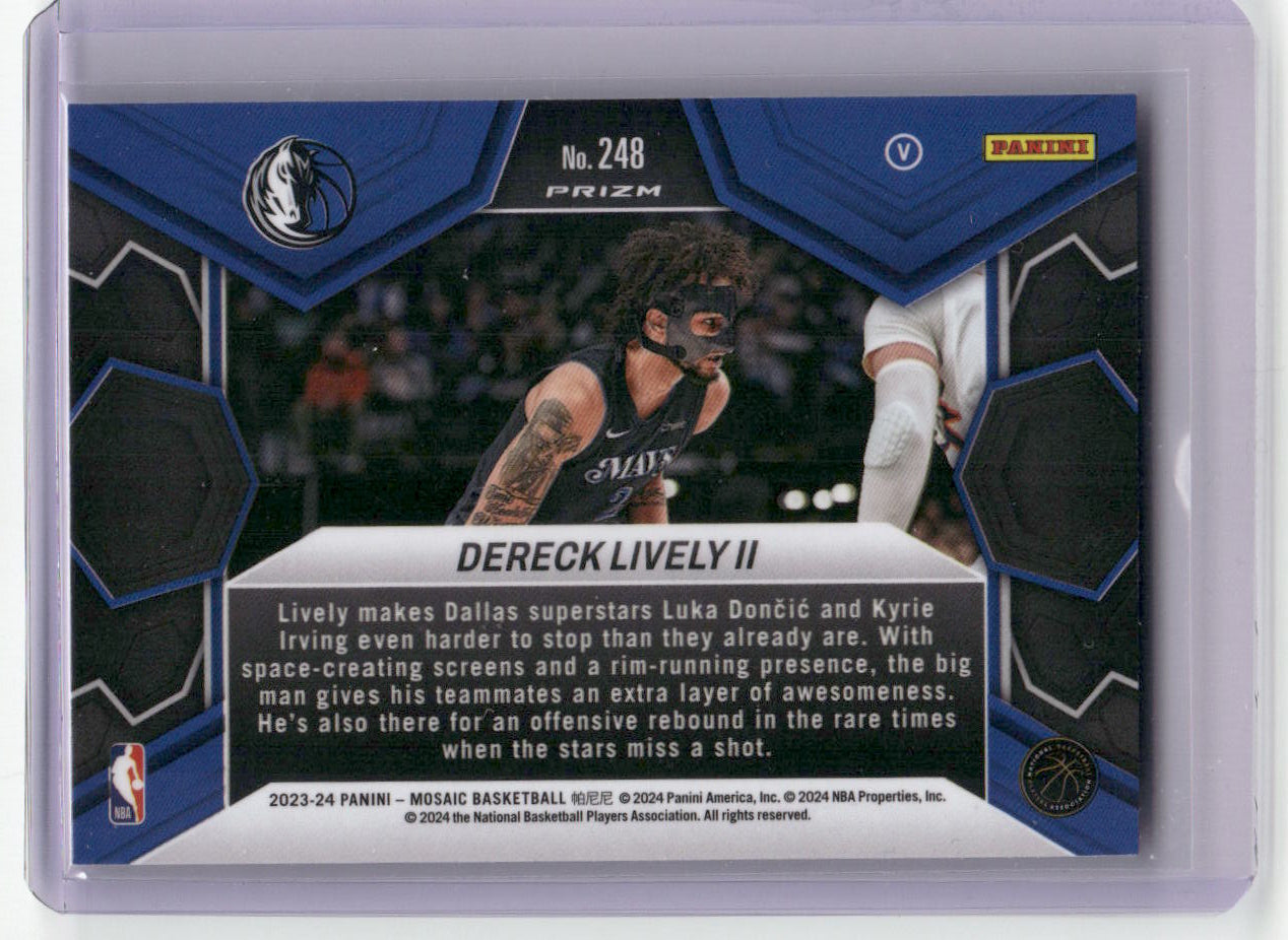 2023-24 DERECK LIVELY II Rookie Variation Fast Break Mosaic #248
