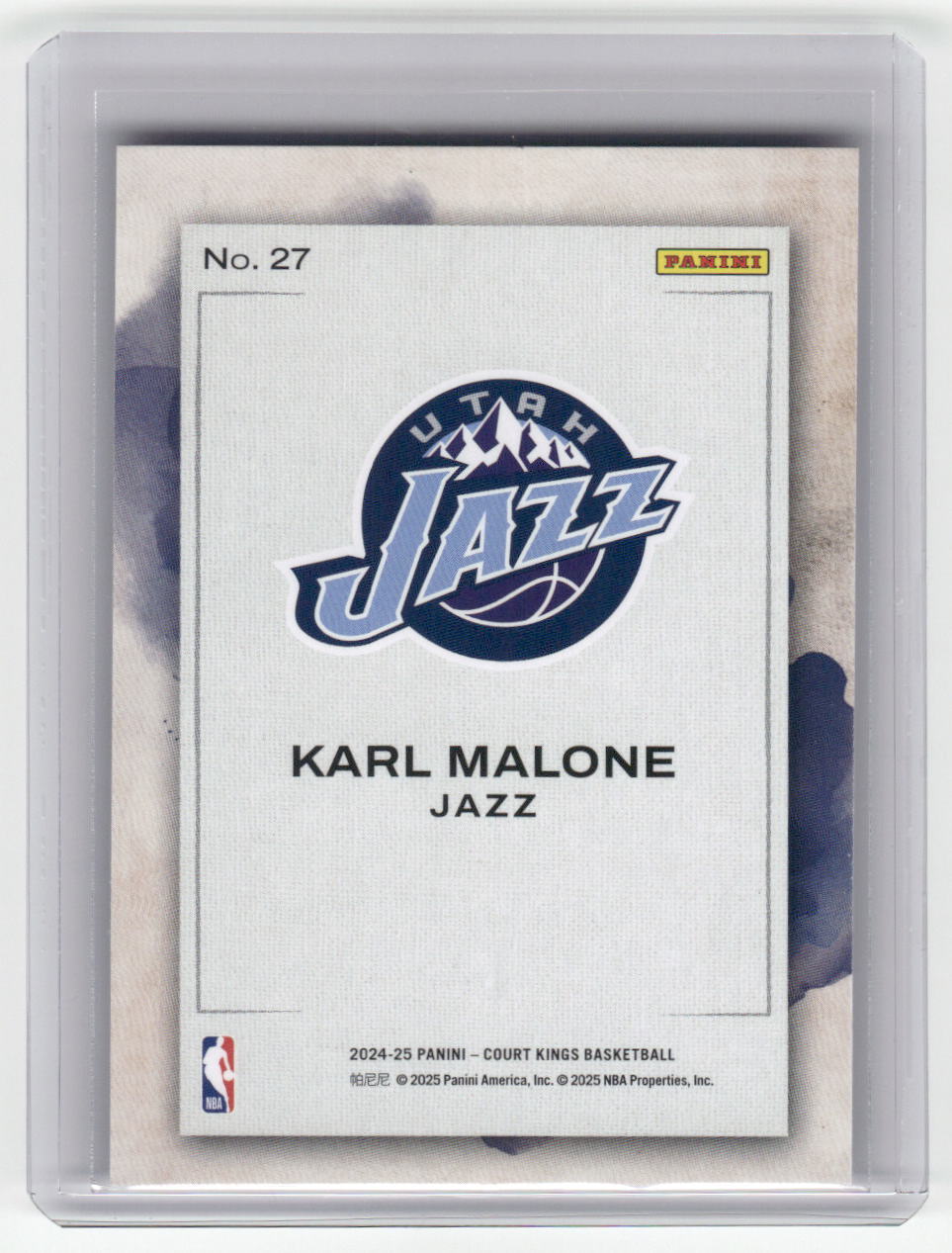 2024-25 KARL MALONE Water Color Court Kings Jazz #27