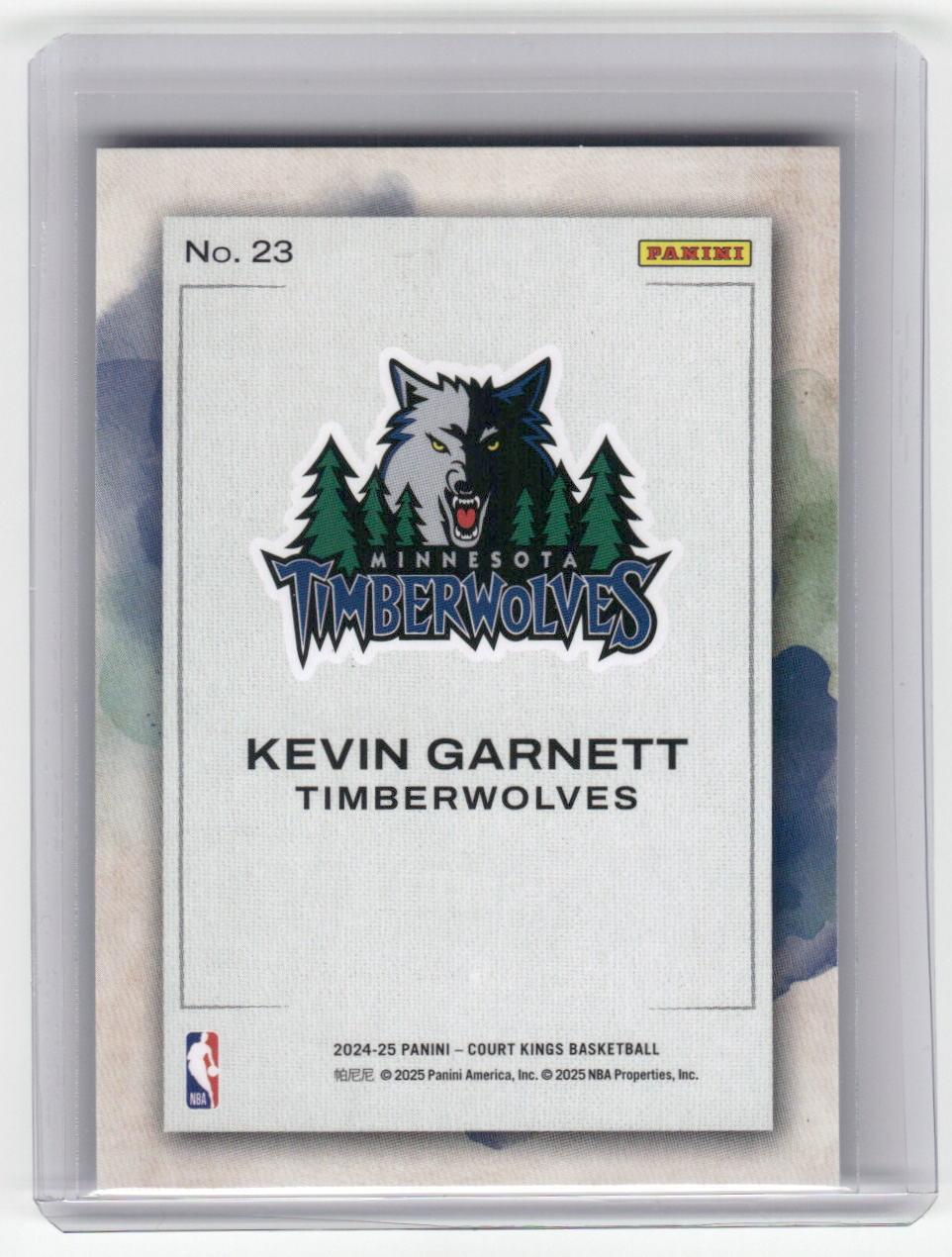 2024-25 KEVIN GARNETT Water Color Court Kings Timberwolves #23