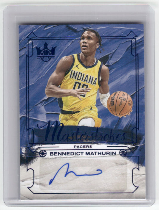 2023-24 BENNEDICT MATHURIN Masterstrokes Sapphire 16/25 Pacers