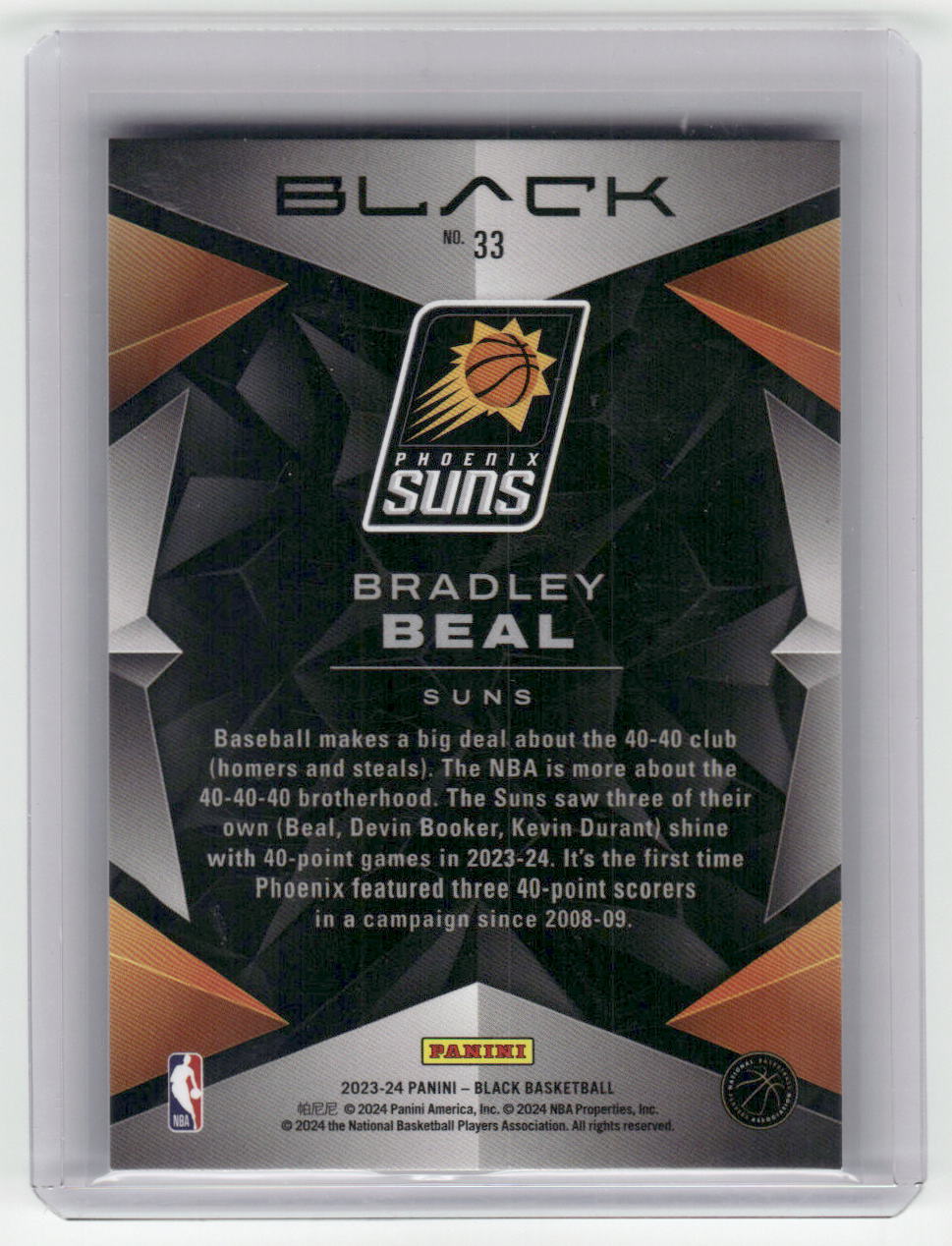 2023-24 BRADLEY BEAL Base Black Suns #33