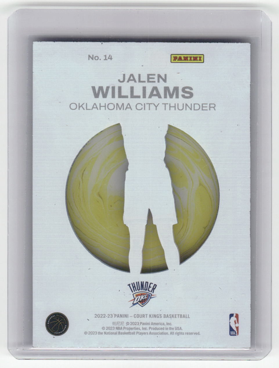2022-23 JALEN WILLIAMS Rookie Acetate Court Kings OCK #14