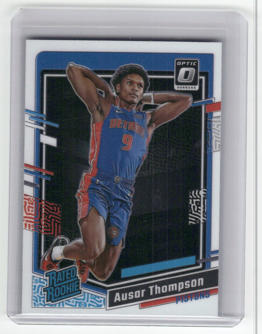 2023-24 AUSAR THOMPSON Rated Rookie Optic Pistons #235
