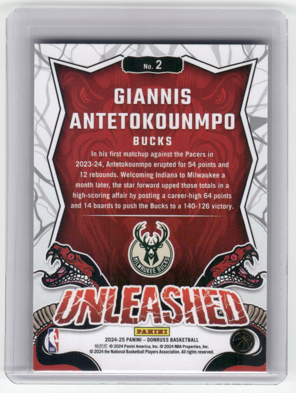 2024-25 GIANNIS ANTETOKOUNMPO Unleashed Donruss Bucks #2