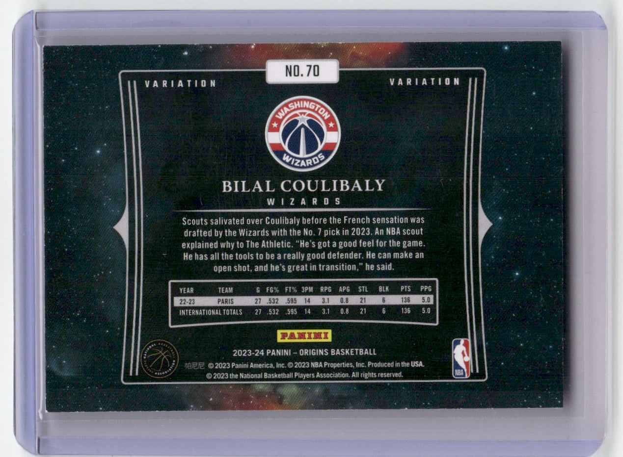 2023-24 BILAL COULIBALY Rookie Variation Origins Wizards #70