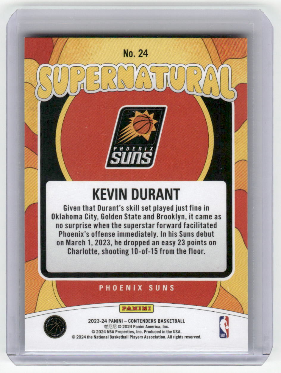 2023-24 KEVIN DURANT Supernatural Contenders Suns #24