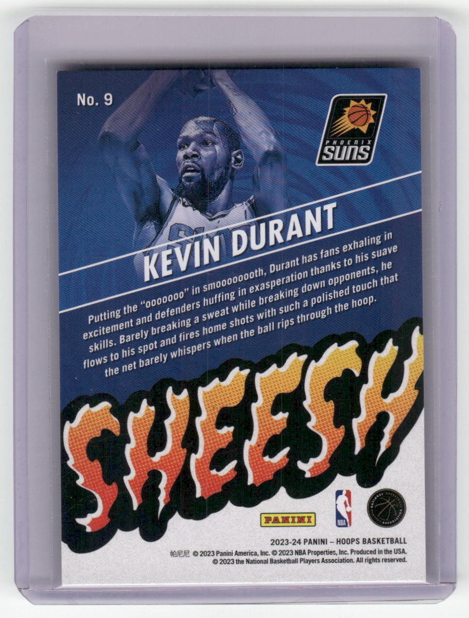 2023-24 KEVIN DURANT Blue Sheesh 16/99 Hoops Suns #9