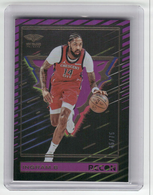 2023-24 BRANDON INGRAM Purple 45/75 Recon Pelicans #118