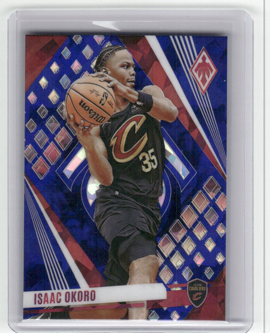 2023-24 ISAAC OKORO Blue Cracked Ice Phoenix Cavaliers #22